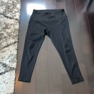 Z By Zella Daily High Waist Ribbed Pocket Leggings - Black - size Large